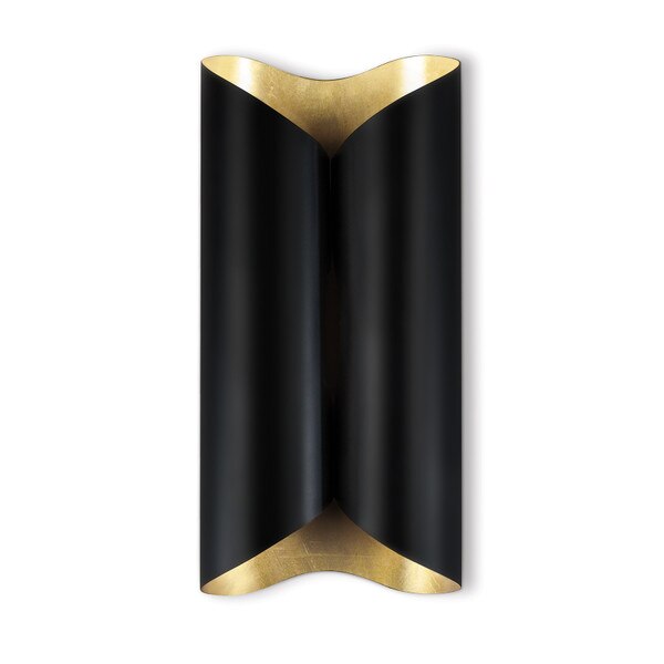 Coil Metal Sconce Large (Black and Gold) - Open Box